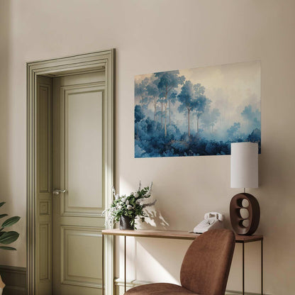 Poster - Forest in Misty Blue Shades