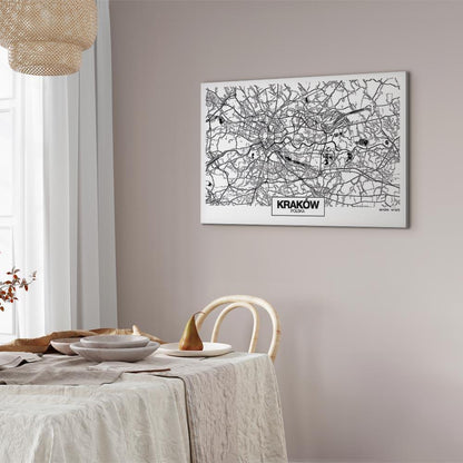 Leinwandbild - City Plan: Krakow (1 Part) Wide
