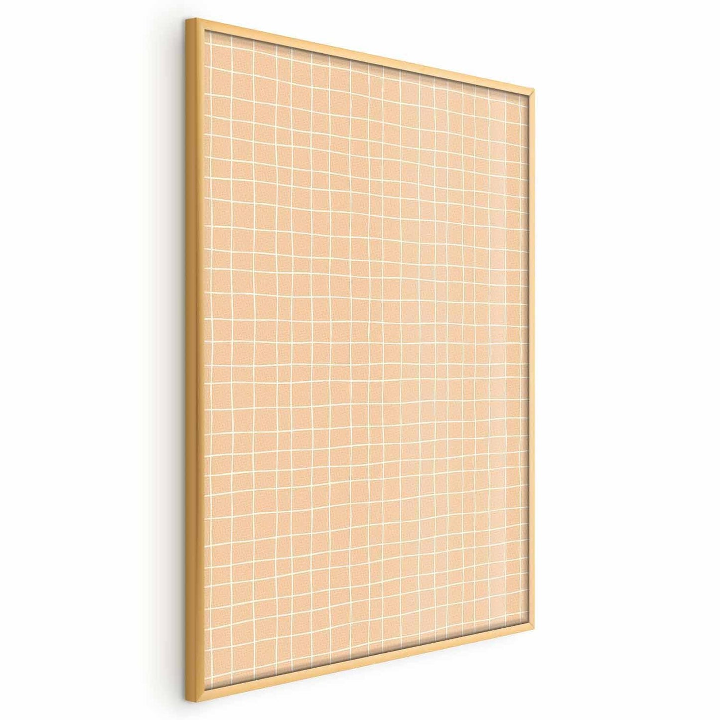 Poster - Lines and Noise - a wavy grid in shades of orange Artgeist