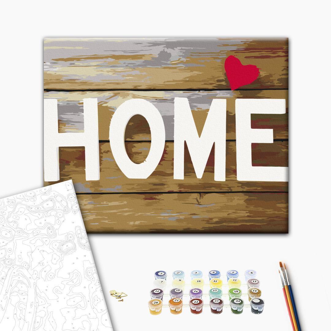 Malen nach Zahlen - Home with Heart