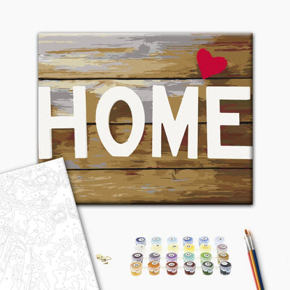 Malen nach Zahlen - Home with Heart