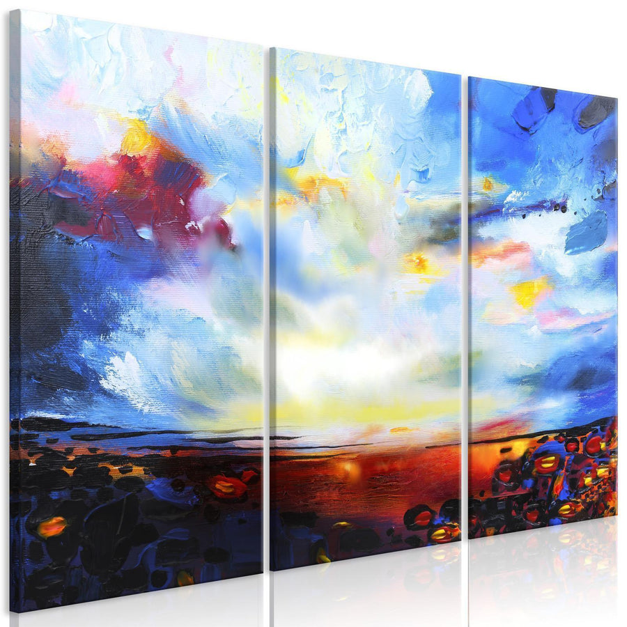 Leinwandbild - Colourful Sky (3 Parts) Artgeist