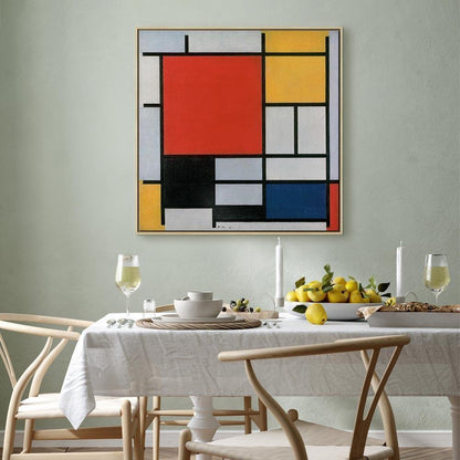 Leinwandbild - Piet Mondrian – Composition with red, yellow blue and black