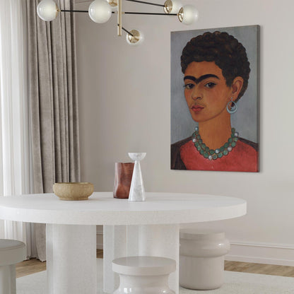 Leinwandbild - Frida Kahlo – Self-Portrait with Curly Hair