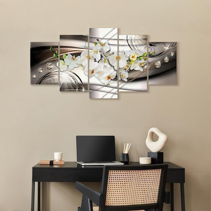 Leinwandbild - Orchid with Diamonds