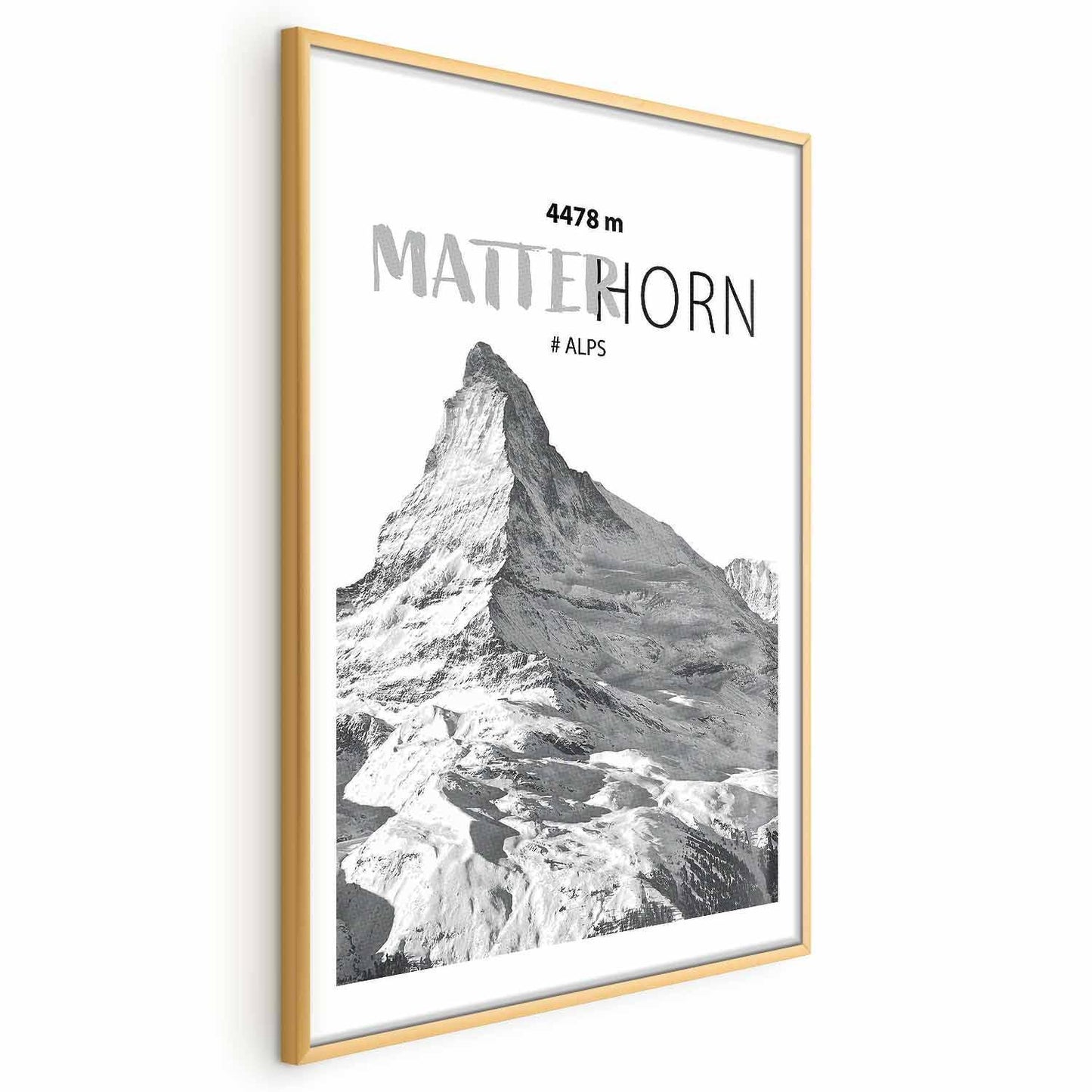 Poster - The majestic Matterhorn mountain peak, crown of mountains, mountain landscape