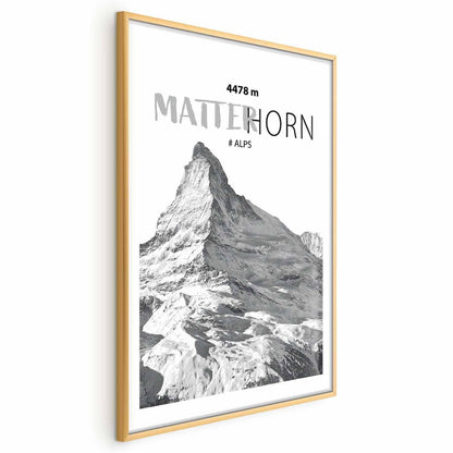 Poster - The majestic Matterhorn mountain peak, crown of mountains, mountain landscape