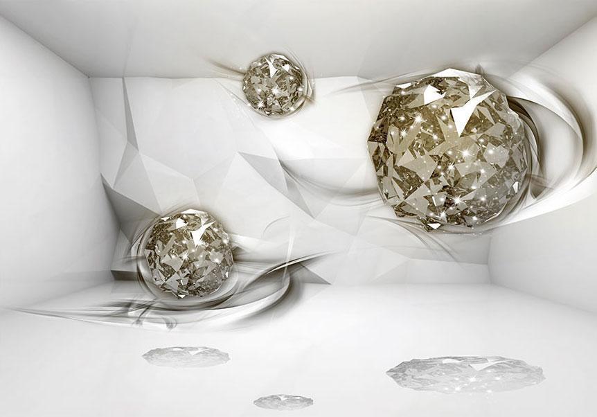 Fototapete Diamant-Muster – Abstrakte Eleganz in 3D-Optik