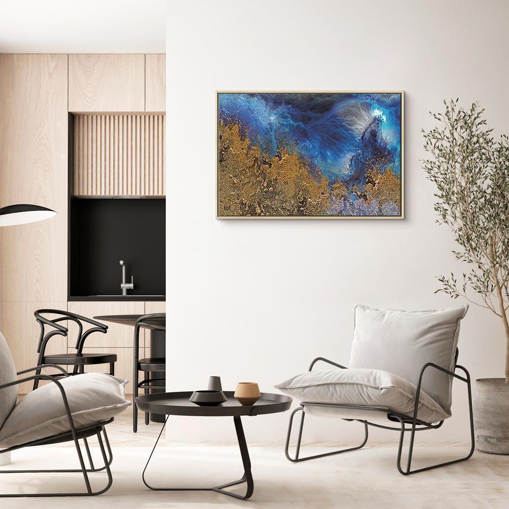 Leinwandbild - Gold of the Ocean (1 Part) Wide