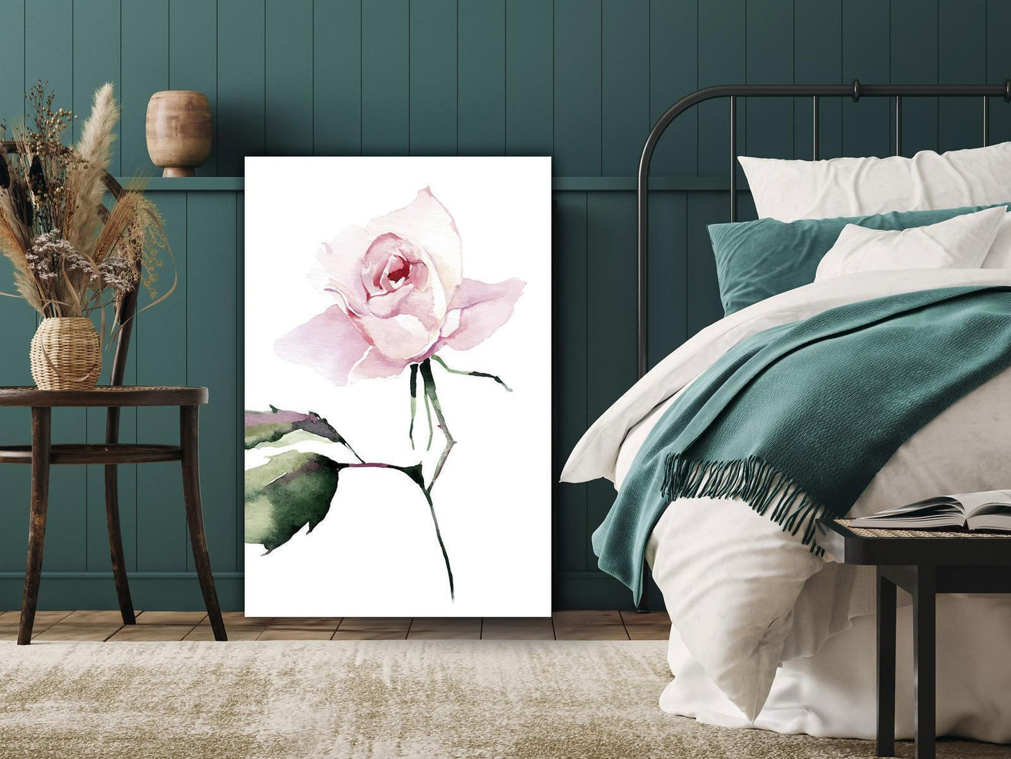Leinwandbild - Lonely Rose (1 Part) Vertical Artgeist
