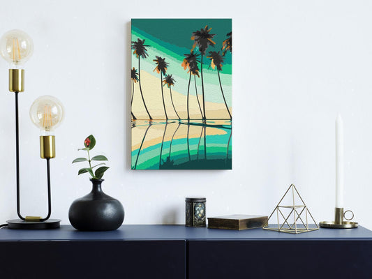 Malen nach Zahlen - Turquoise Palm Trees