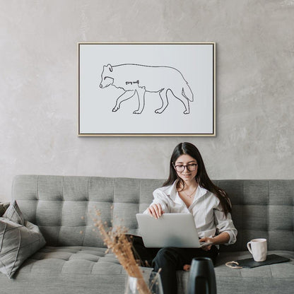 Leinwandbild - Wolf (1 Part) Wide