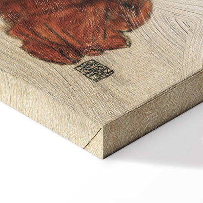 Leinwandbild - Egon Schiele – Liegender Akt mit gelbem Handtuch