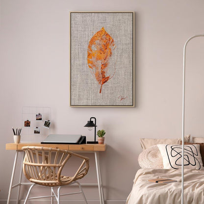 Leinwandbild - Golden Flora (1 Part) Vertical