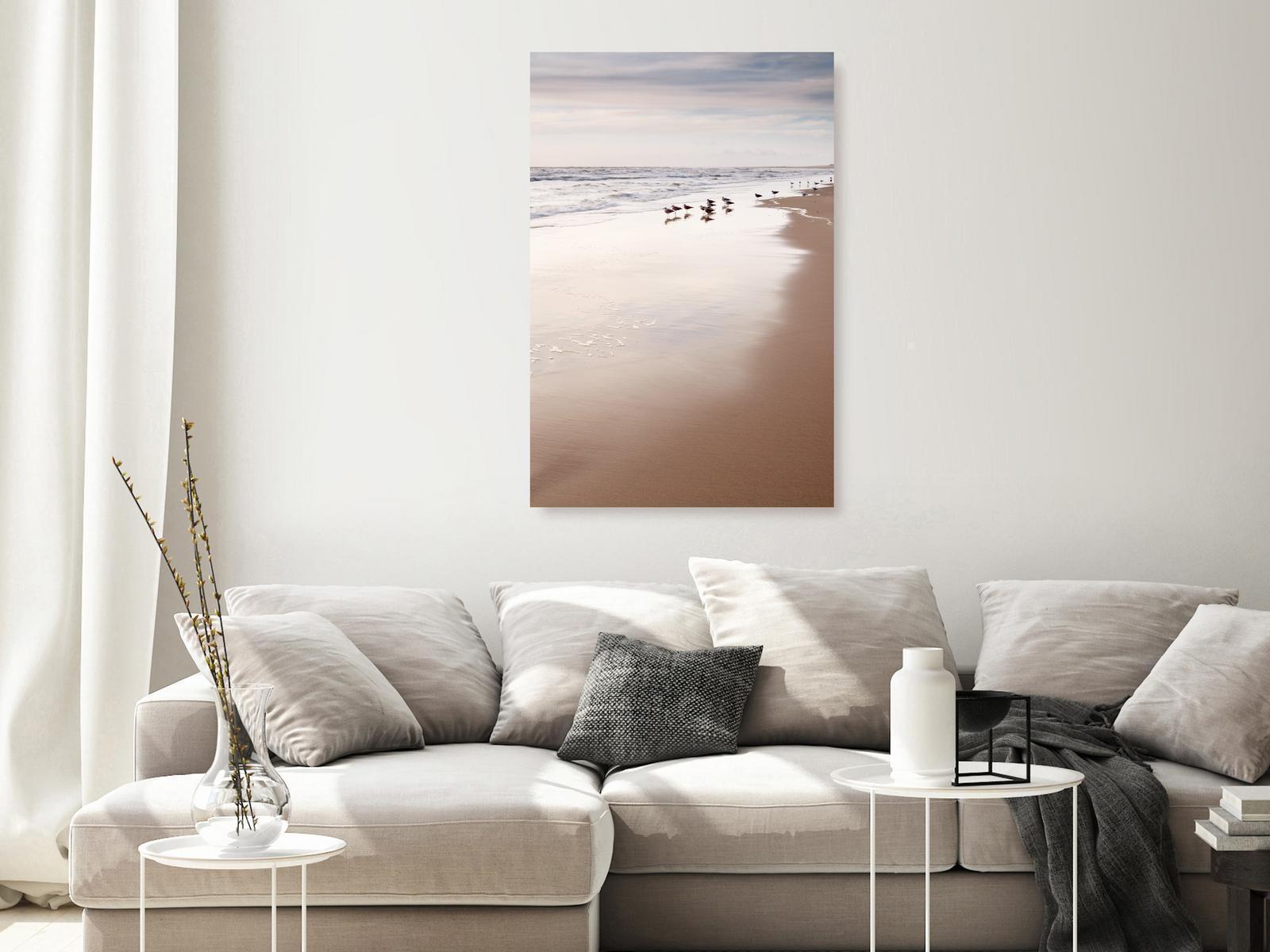 Leinwandbild - Autumn Beach (1 Part) Vertical Artgeist