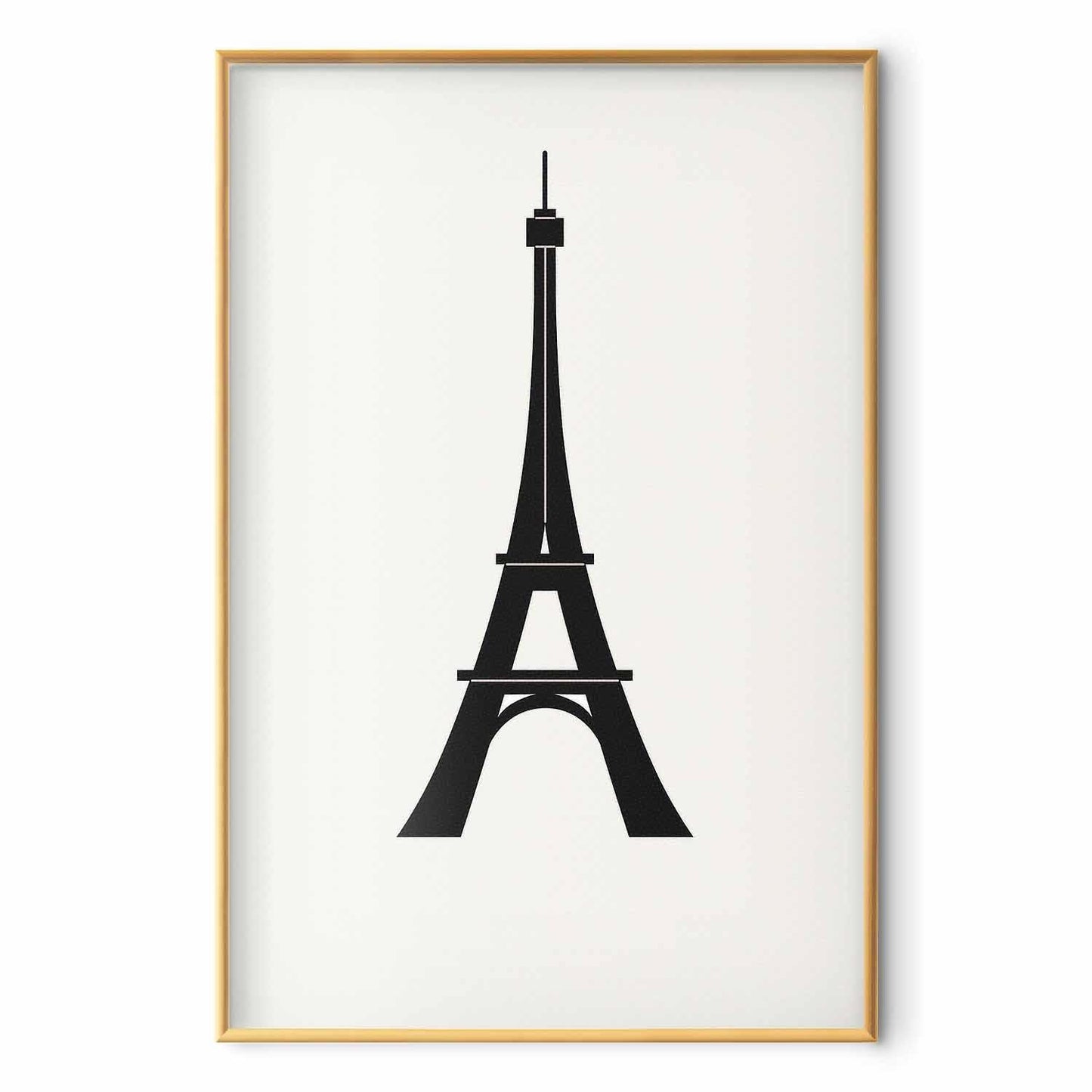 Poster - Eiffel Tower Simple Black-and-White Graphic