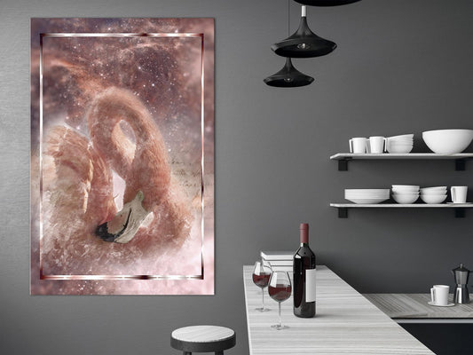 Leinwandbild - Space Flamingo (1 Part) Vertical Artgeist