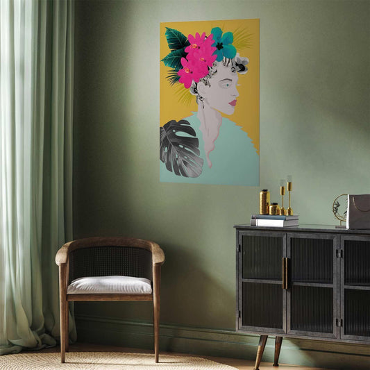Poster - Flowers in the Hair Artgeist