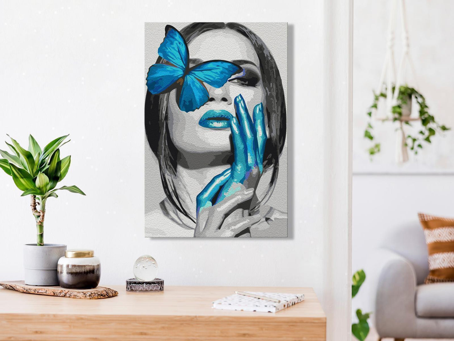 Malen nach Zahlen - Blue Butterfly