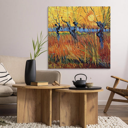 Leinwandbild - Willows at Sunset Artgeist