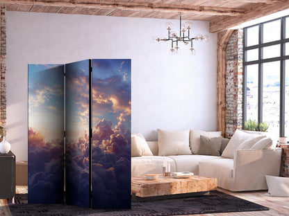 Paravent - The Sun in Hiding: The Golden Face of the Sky Over a Cloudy Sea Artgeist