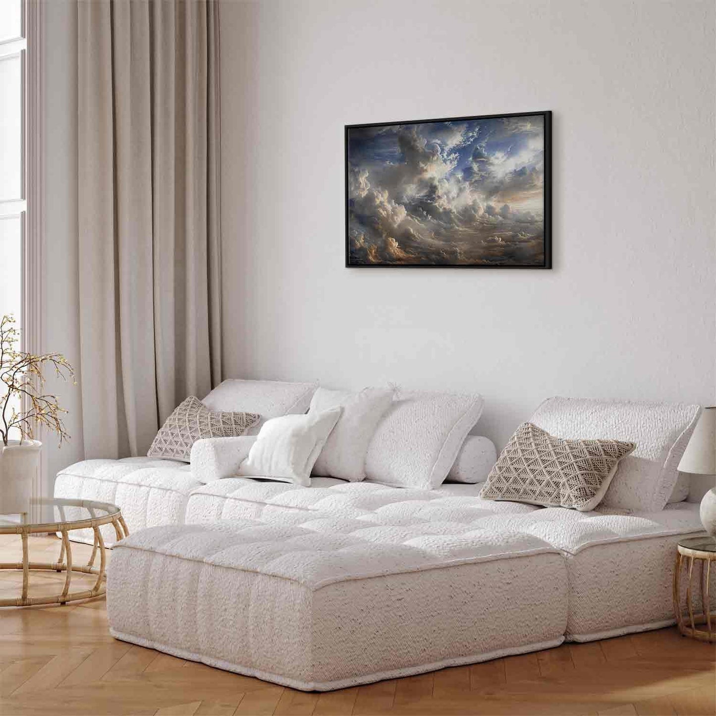 Leinwandbild - Golden Reflections on Clouds Foretelling Dusk Artgeist