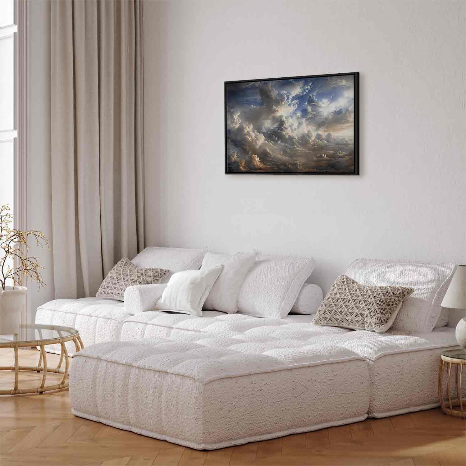Leinwandbild - Golden Reflections on Clouds Foretelling Dusk Artgeist