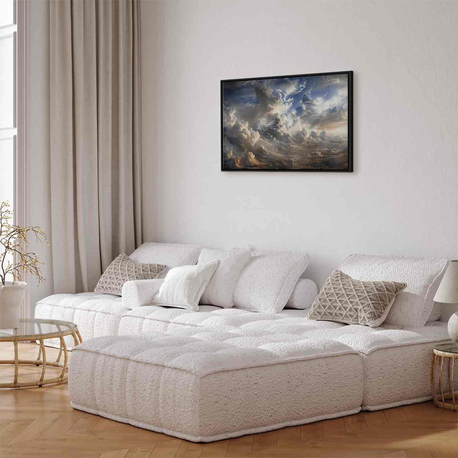 Leinwandbild - Golden Reflections on Clouds Foretelling Dusk Artgeist