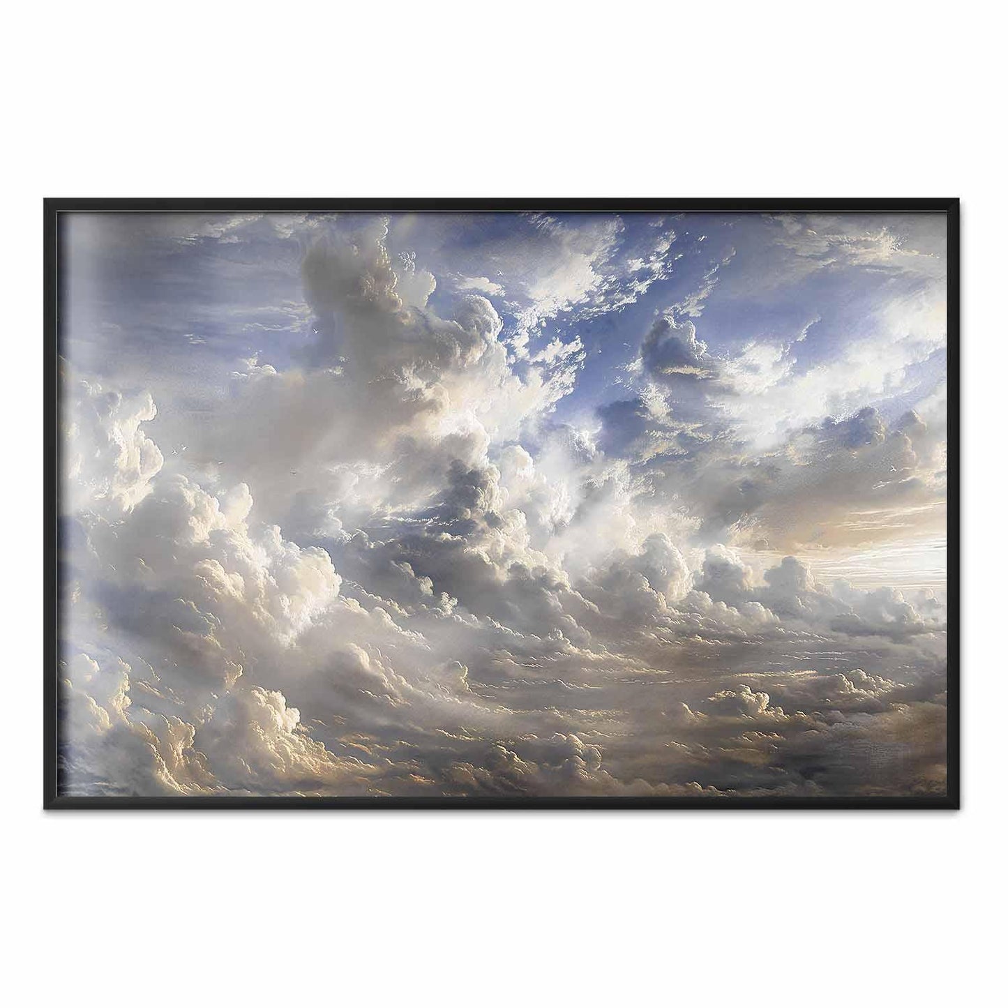 Poster - Golden Reflections on Clouds Announcing Dusk