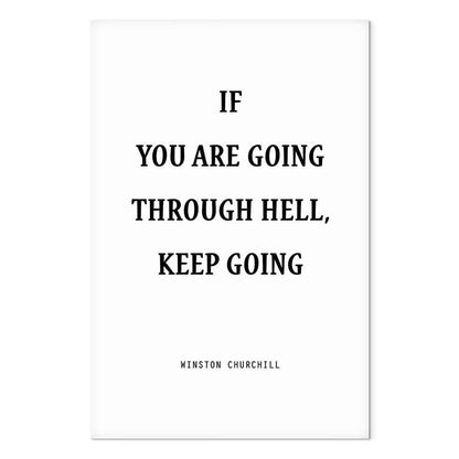 Leinwandbild - Power of Words (1-part) - Winston Churchill's Motivational Quote