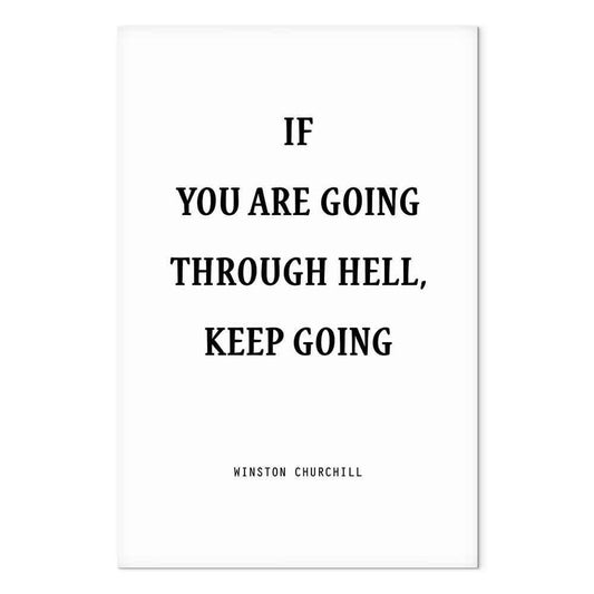 Leinwandbild - Power of Words (1-part) - Winston Churchill's Motivational Quote