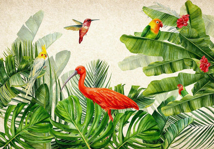 Fototapete - Exotic Birds - Third Variant Artgeist