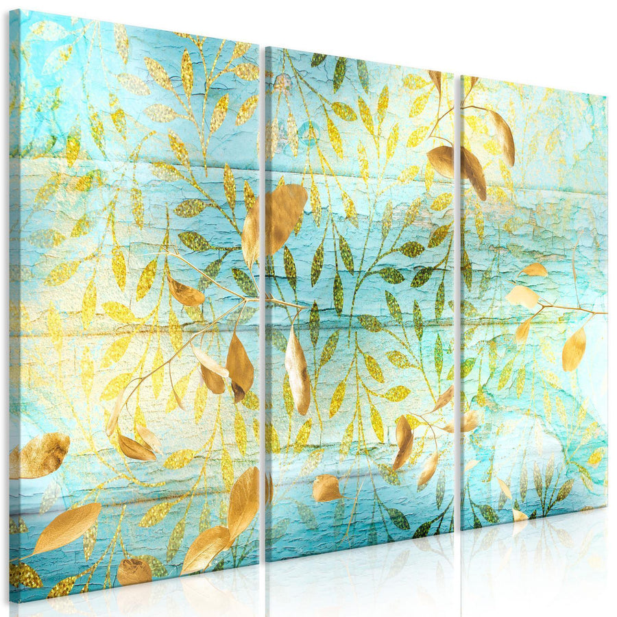 Leinwandbild - Golden Harvest (3 Parts) Artgeist