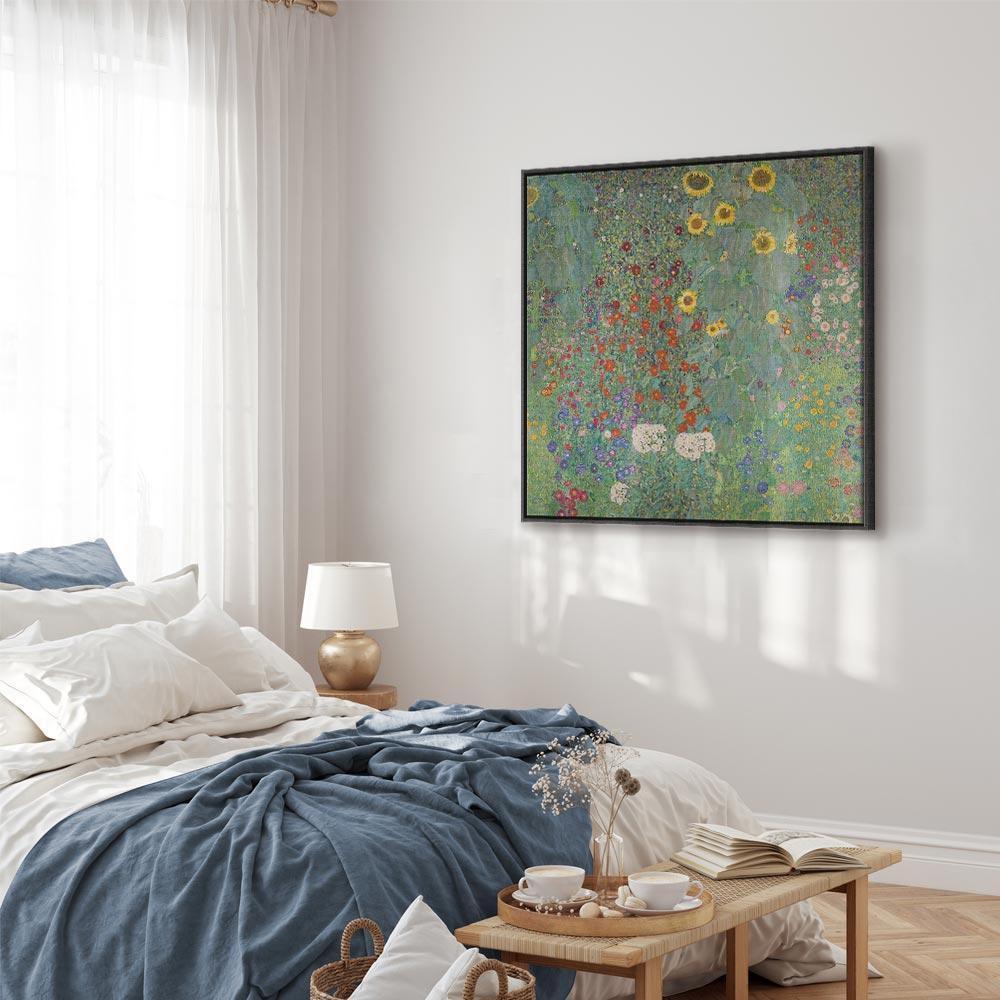 Leinwandbild - Gustav Klimt – Farm garden with sunflowers