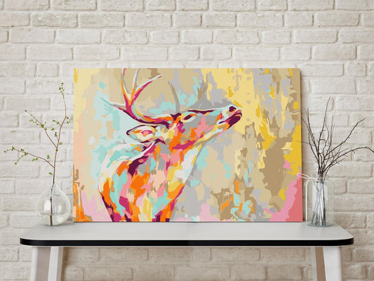 Malen nach Zahlen Proud Deer Geschenk - beeindruckendes Hirsch-Motiv für kreative Entspannung