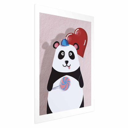 Poster - Panda with a Balloon Artgeist