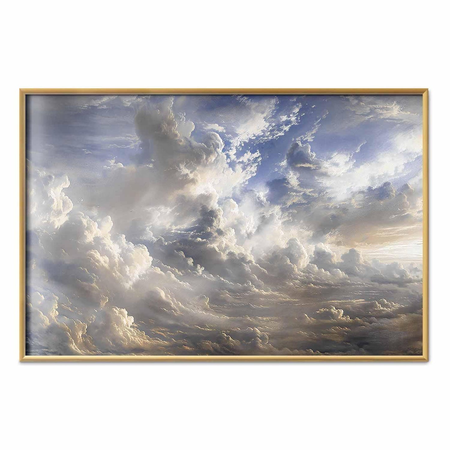 Poster - Golden Reflections on Clouds Announcing Dusk