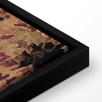 Leinwandbild - Mediterranean landscape - old tapestry with a hill and a lake