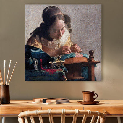 Leinwandbild - Jan Vermeer – The Lacemaker