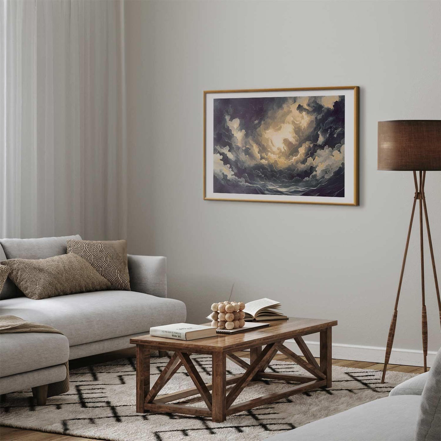 Poster - Epic Play of Light: The Sun Battling for Dominance Over the Clouds