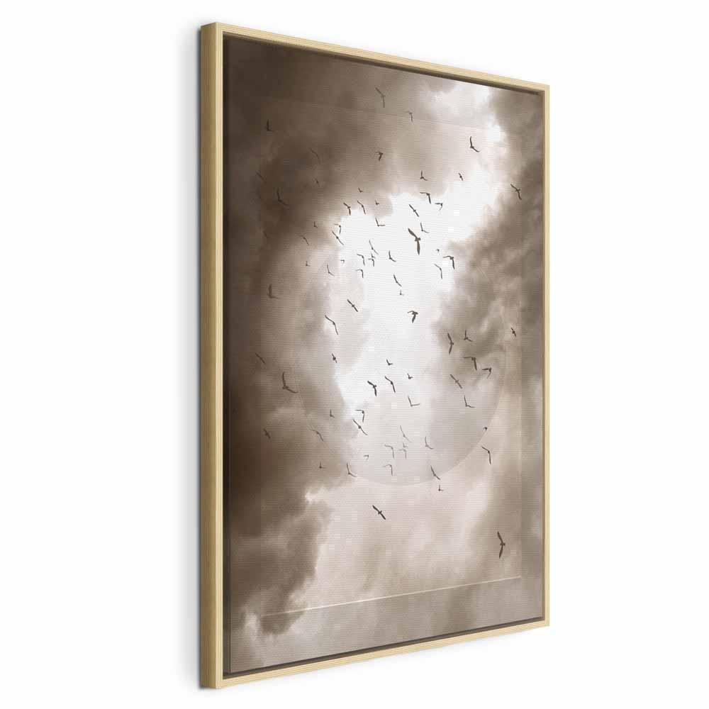 Leinwandbild - Birds in the Clouds (1 Part) Vertical