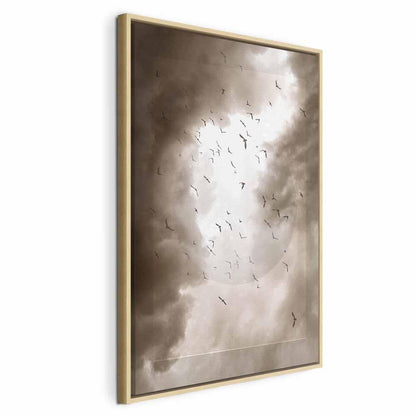Leinwandbild - Birds in the Clouds (1 Part) Vertical
