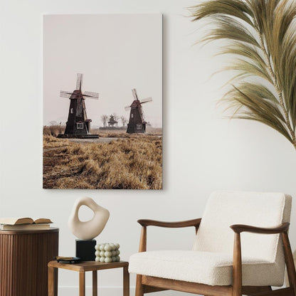 Leinwandbild - Wooden Windmill (1 Part) Vertical