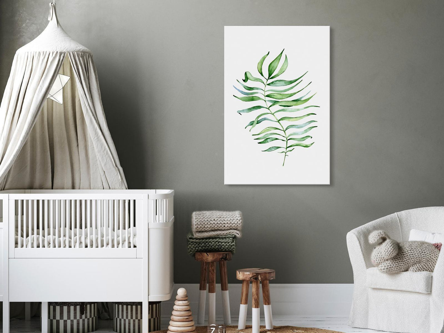 Leinwandbild - Dancing Leaf (1 Part) Vertical
