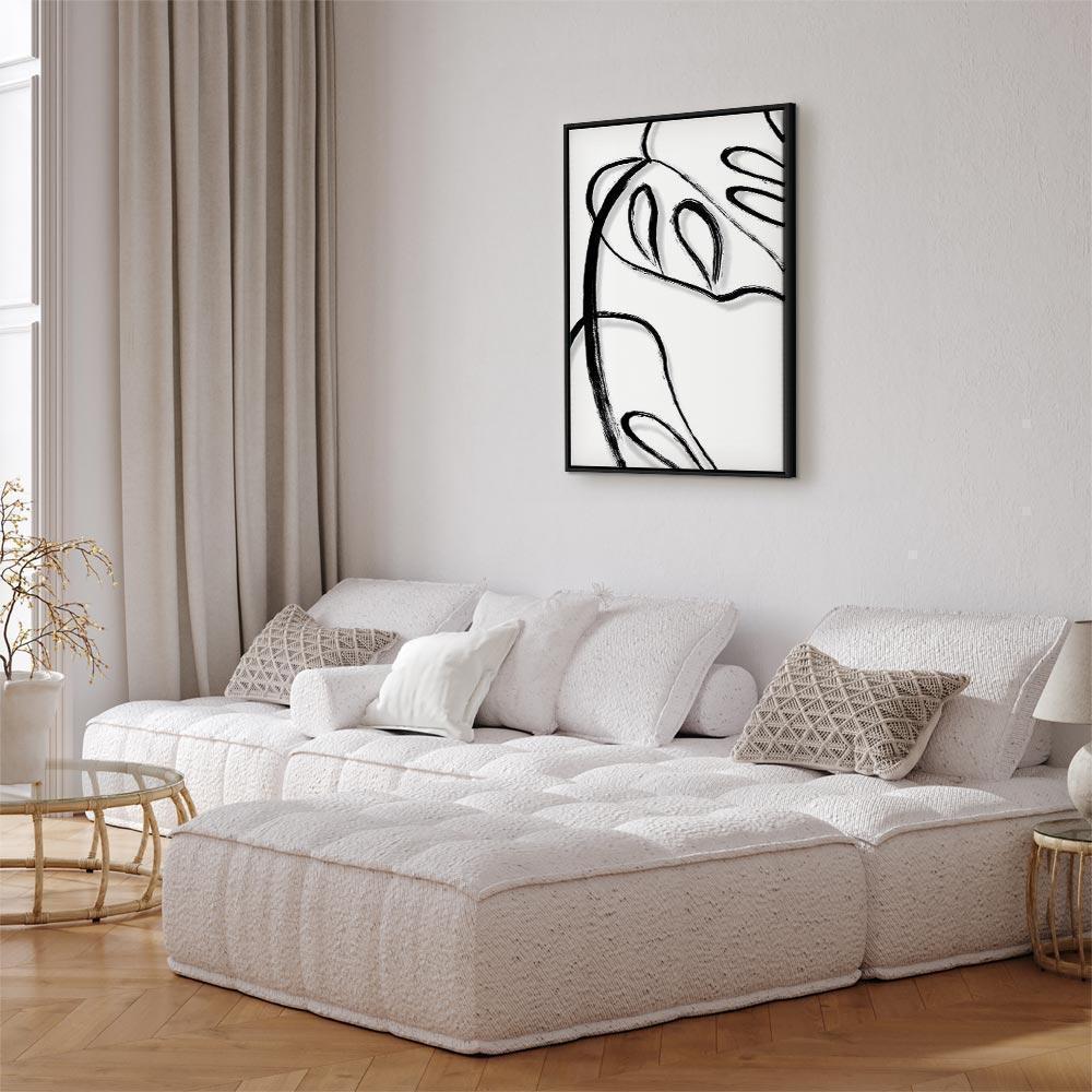 Leinwandbild - White Monstera (1 Part) Vertical