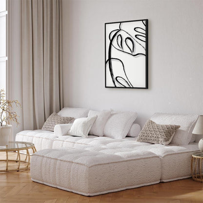 Leinwandbild - White Monstera (1 Part) Vertical