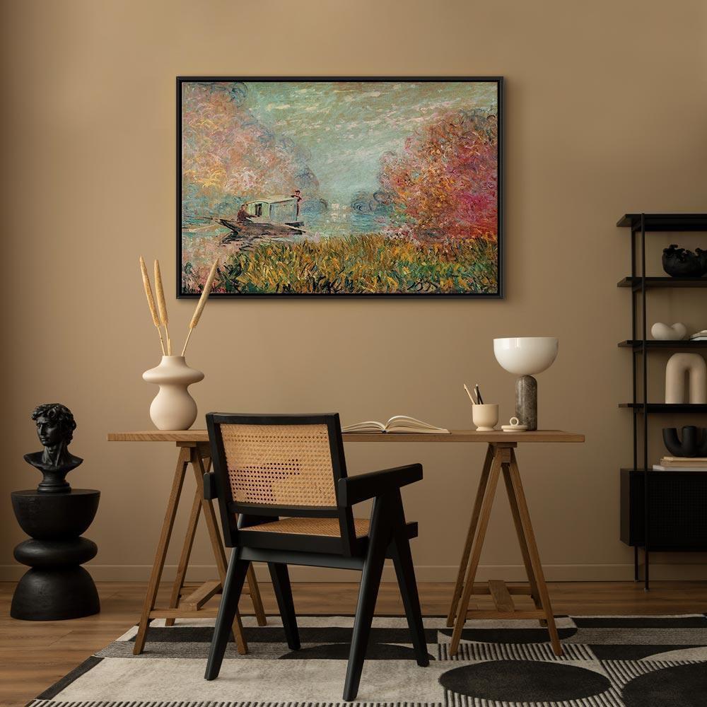 Leinwandbild - Claude Monet – Boat on the Seine