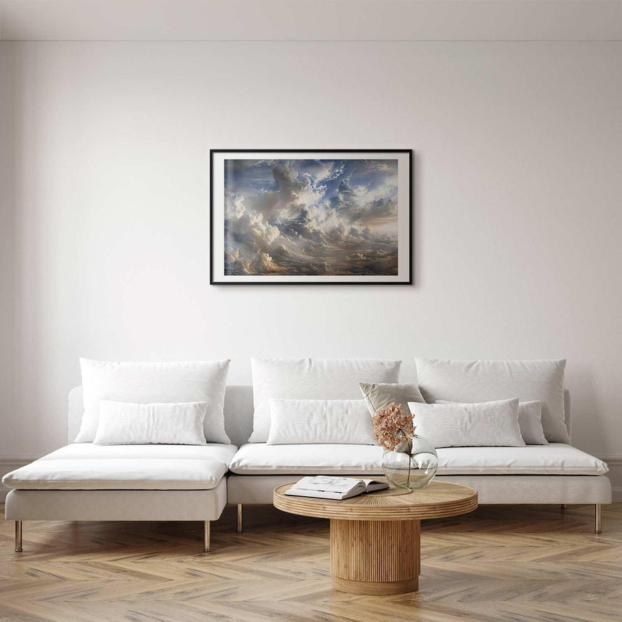 Poster Goldene Wolken – Abendhimmel in warmem Licht
