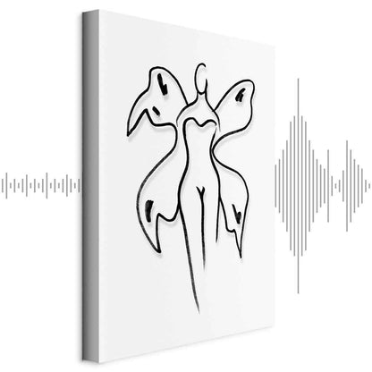 Leinwandbild - Butterfly Woman (1 Part) Vertical