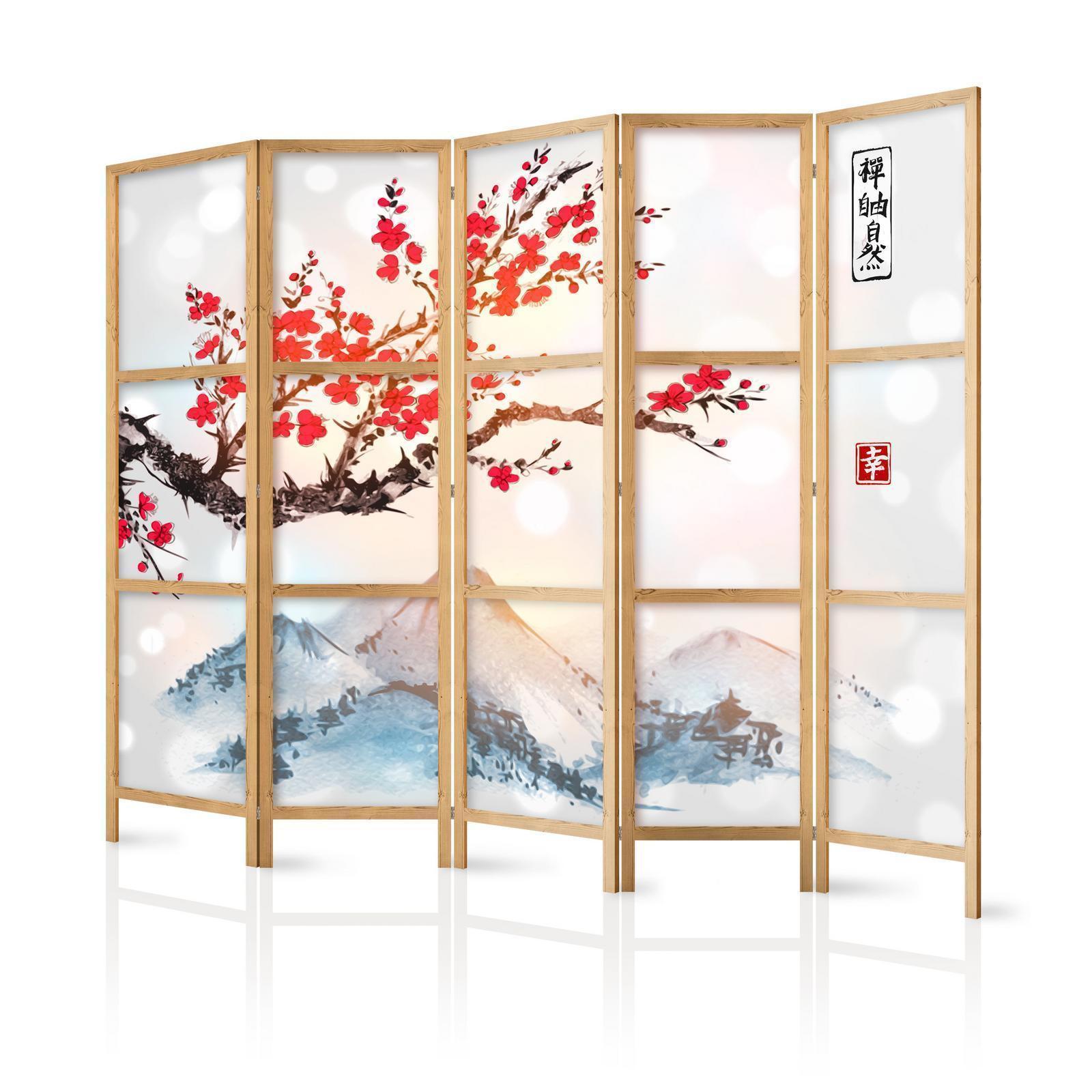 Japanischer Paravent - Style: Fuji Mountain II Artgeist
